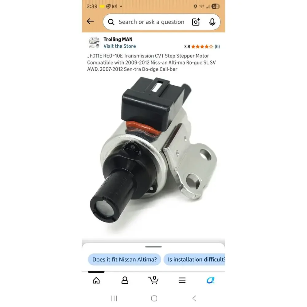 JF011E RE0F10E F1CJA Transmission CVT Step Motor For Nissan Dodge